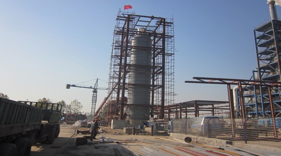 石家莊化纖廠安裝防腐現場